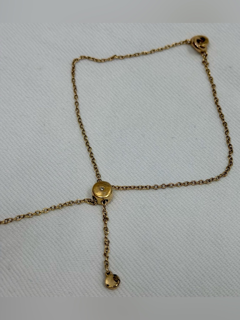 COACH Classic Y2K Gold Tone Interlocking Double Circle Bolo Slider Bracelet - Picture 12 of 13